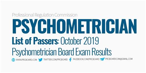 psychometrician board exam 2019|RESULT: October 2019 Psychometrician board exam .